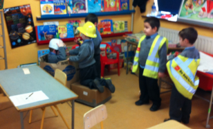 Junior Infants busy at work